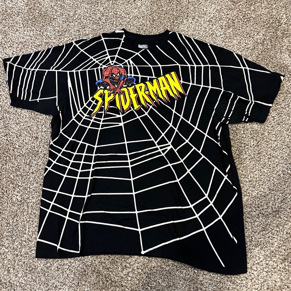 Marvel Spider-Man All-Over-Print 90s Cartoon Size XL T-Shirt